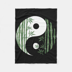 Yin Yang Mboo Harmony Zen Symbol Yoga Art For Wome Fleece Blanket