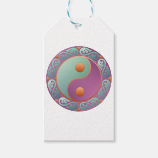 Yin Yang Medallion Violet Turquoise Gift Tags