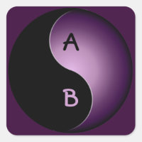 yin yang monogram - purple