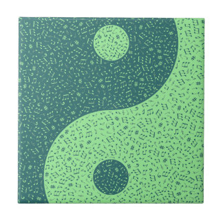 Yin Yang Music Notes Tile