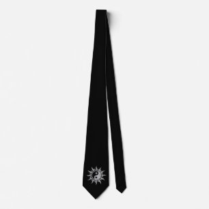 Yin-yang - Mystic sun - Mandala dualities. Tie