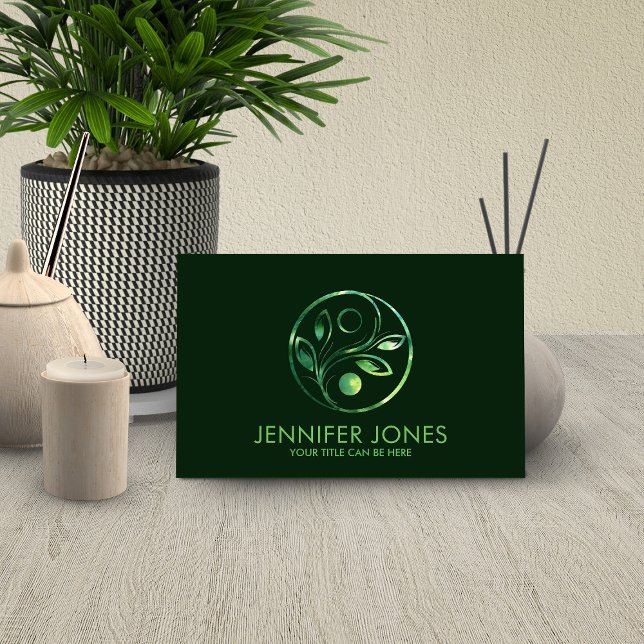 Yin Yang  - Nature Balance - glowing marble  Business Card (Creator Uploaded)