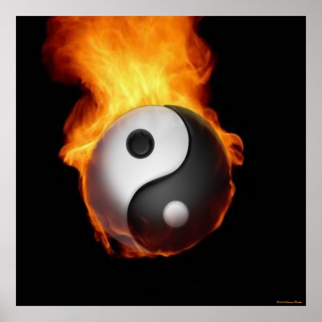 Yin Yang on Fire Poster (Front)
