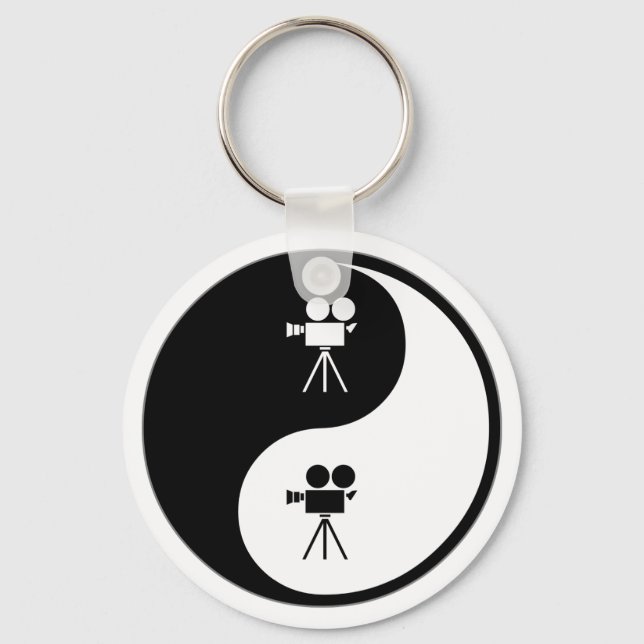 Yin Yang Operating a Camera Key Ring (Front)
