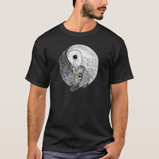 Yin Yang Owls T-Shirt (Front)