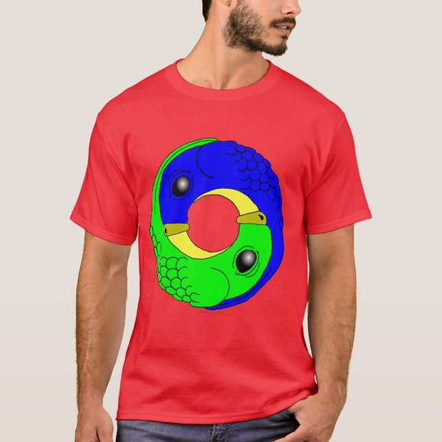 Yin Yang Parrots T-Shirt (Front)