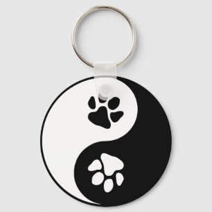 Yin Yang Paw Key Ring