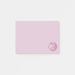 Yin Yang Paw Pink Post-it Notes