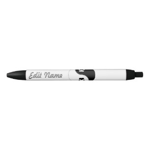 Yin Yang Paw Print Black Ink Pen