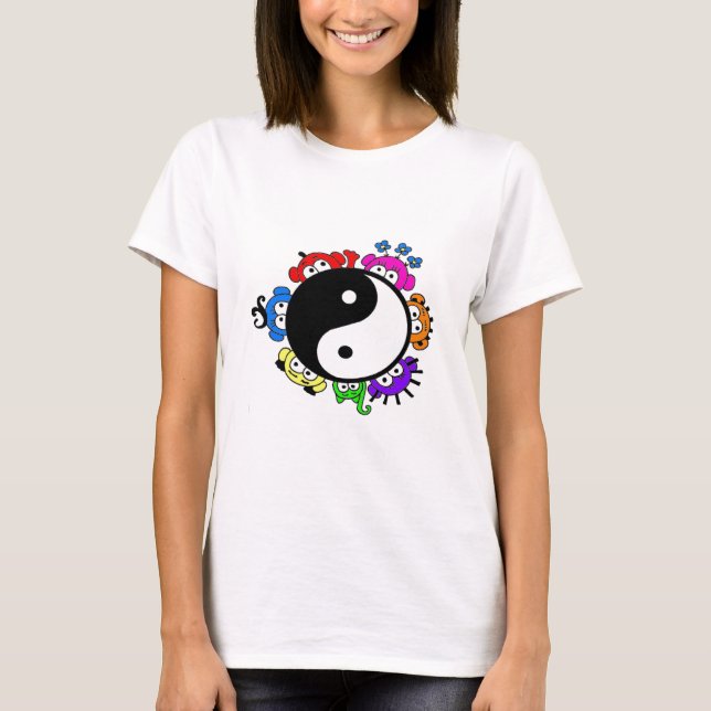 yin yang peek a boo g. T-Shirt (Front)