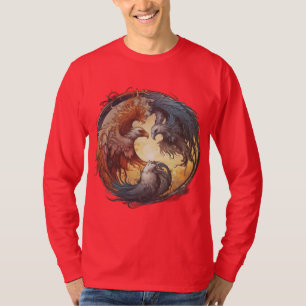 Yin Yang Phoenix – Rebirth Through Balance T-Shirt