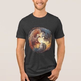 Yin Yang Phoenix – Rebirth Through Balance Tri-Blend Shirt