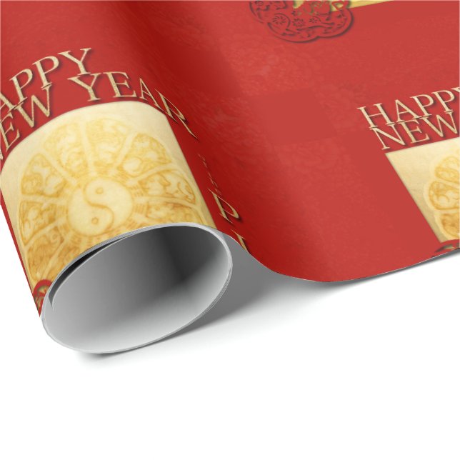 Yin Yang Pig Papercut Chinese Year 2019 Wrapping P Wrapping Paper (Roll Corner)