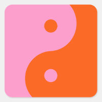 Yin Yang Pink And Orange