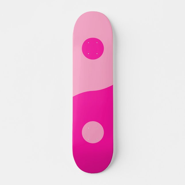 Yin Yang Pink Skateboard (Front)