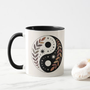Yin Yang Plant Stars Meditation Mug