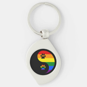 Yin-yang Pride Key Ring