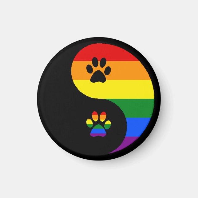 Yin-yang Pride Magnet (Front)