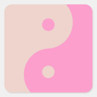 Yin Yang Print Peach And Pink Preppy Minimalistic