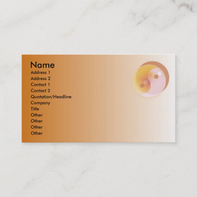 Yin Yang Profile Card (Front)