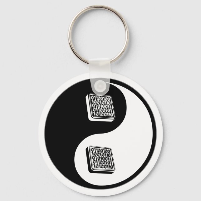 Yin Yang Programming Key Ring (Front)