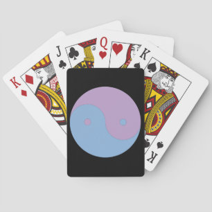 Yin Yang Purple and Blue Peace Meditation Design Playing Cards