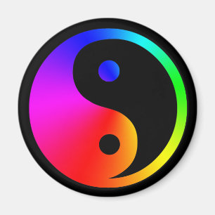 yin yang rainbow magnet