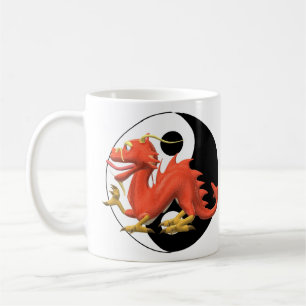 Yin-yang Red Dragon Coffee Mug