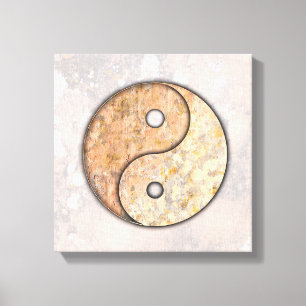 Yin Yang Rock Art Talking Canyons, New Mexico Canvas Print