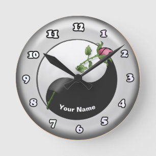 Yin Yang Rose  clocks