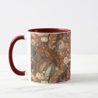 Yin Yang Rose & Feather | Sacred Balance Mug
