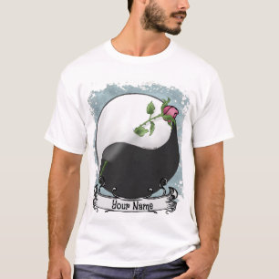 yin yang Rose wedding t-shirt