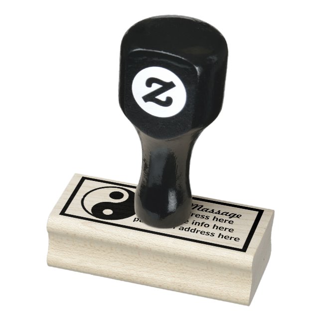 Yin Yang Rubber Stamp for Return Addressing (Stamp)
