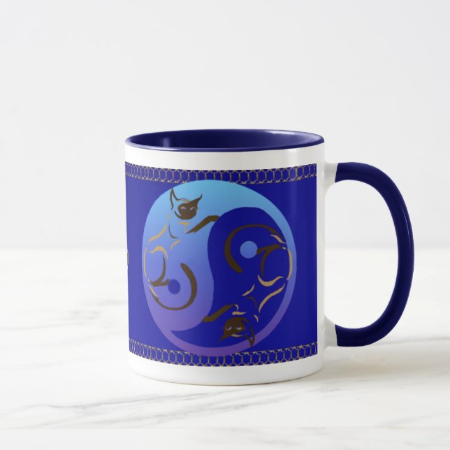 Yin Yang Siamese Cats Mug (Right)