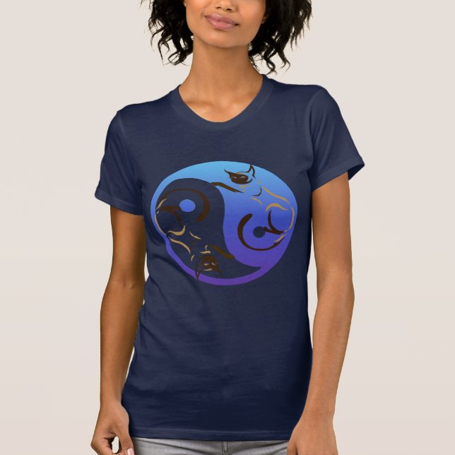 Yin Yang Siamese Cats T-Shirt (Front)