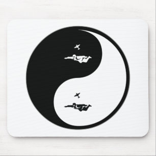 Yin Yang Skydiving Mouse Pad