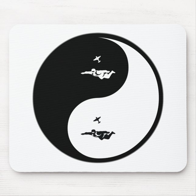 Yin Yang Skydiving Mouse Pad (Front)