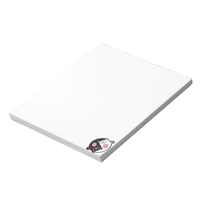 Yin Yang Sleeping Cats In Black And White  Notepad (Rotated)