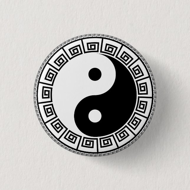 Yin Yang Small, 1¼ Inch Round Button (Front)