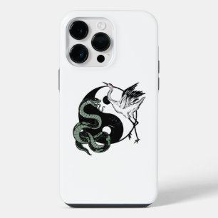 Yin yang Snake And Crane Symbol iPhone 14 Pro Max Case
