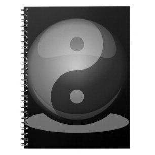 Yin yang spiral notebook
