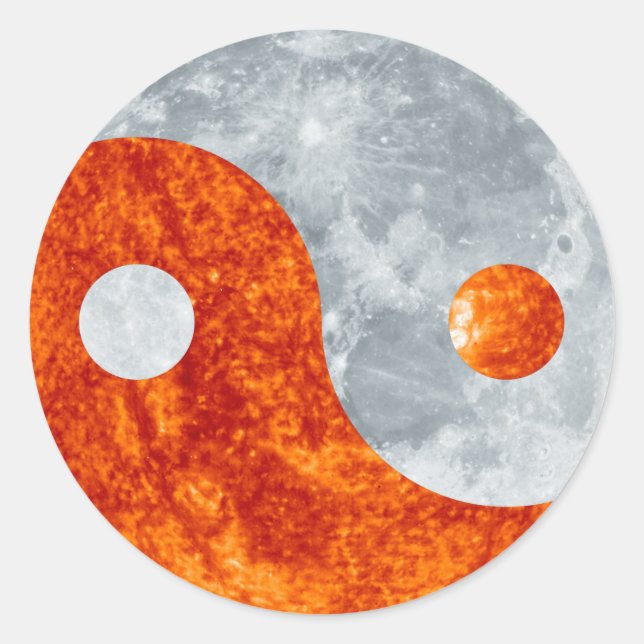Yin & Yang Spiritual Harmony Sun & Moon Sticker (Front)