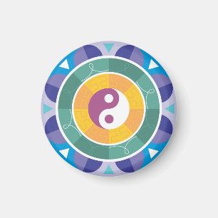 Yin yang spirituality east mandala goodluck charm magnet