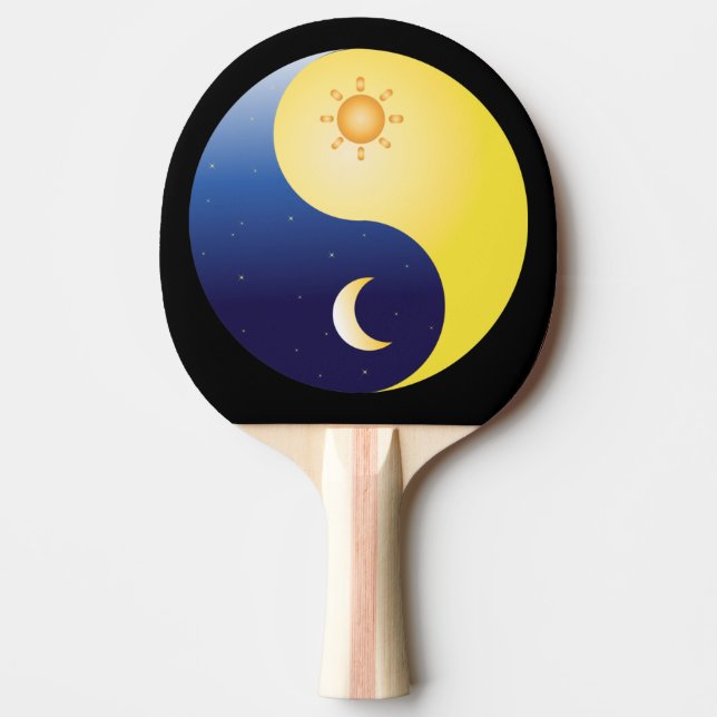 Yin Yang, Sun Moon Ping Pong Paddle (Front)