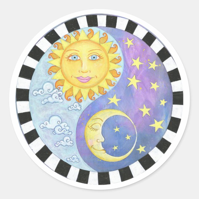 Yin Yang Sun/Moon Sticker (Front)