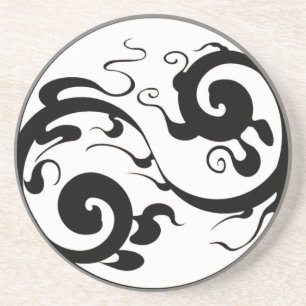 Yin-Yang Swirl Coaster