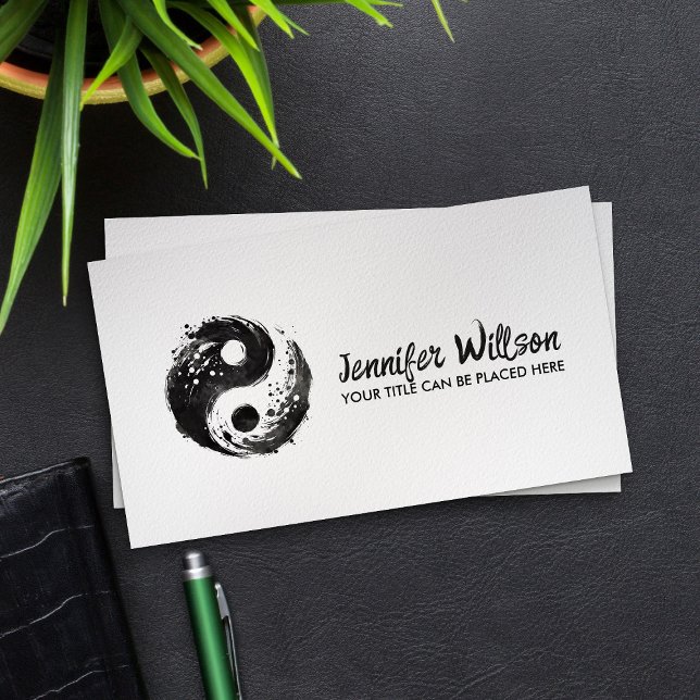 Yin Yang Symbol - Abstract ink flow Business Card (Creator Uploaded)