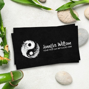Yin Yang Symbol - Abstract ink flow Business Card