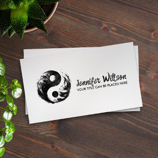Yin Yang Symbol - Abstract ink flow Business Card