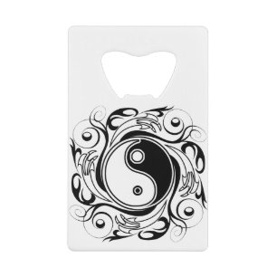 Yin & Yang Symbol Black and White Tattoo Style